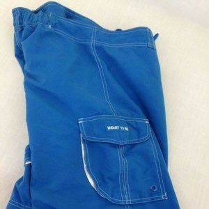 Meant To Be Swim Shorts Men's Blue Mesh Lined Fron